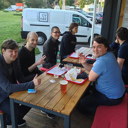 Atendees of the first Rubyburgers meetup in Slovenia