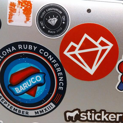 Slovenia RUG sticker on the Rubyburgers laptop's bottom